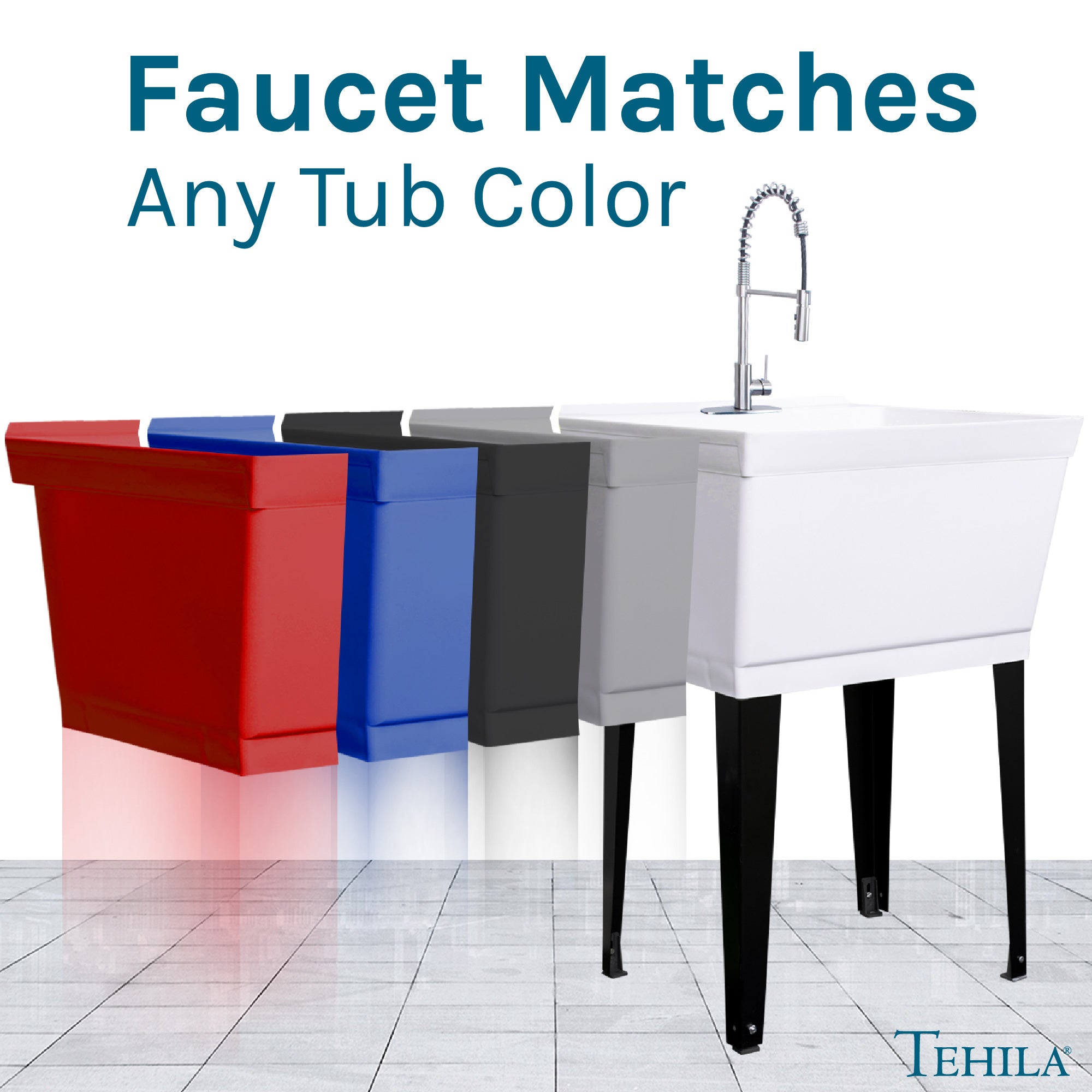 Tehila Stainless Steel Finish High Arc Coil Pull-Down Faucet