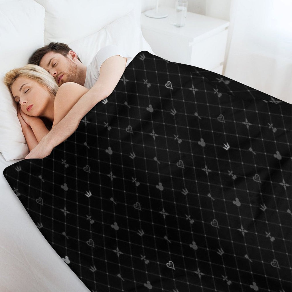 Kingdom Hearts Pattern2 Throw Blanket