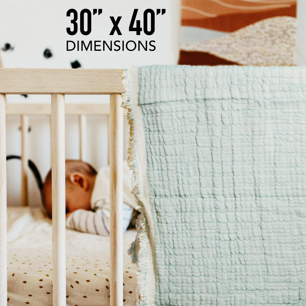 100% Cotton Reversible Muslin Baby Blankets