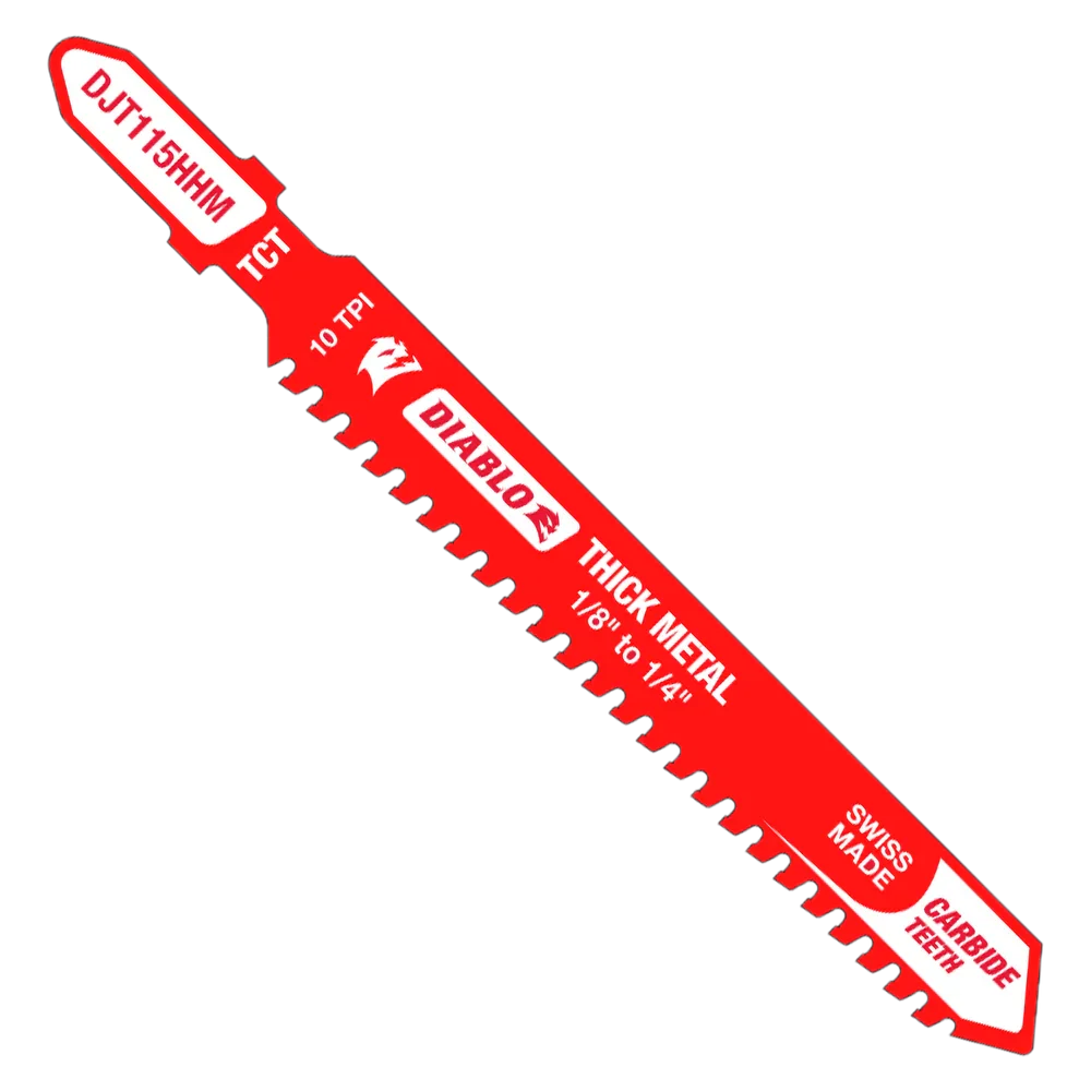 Diablo DJT155HHM 3-3/5 in. 10 TPI Carbide T-Shank Jig Saw Blade for Thick Metal