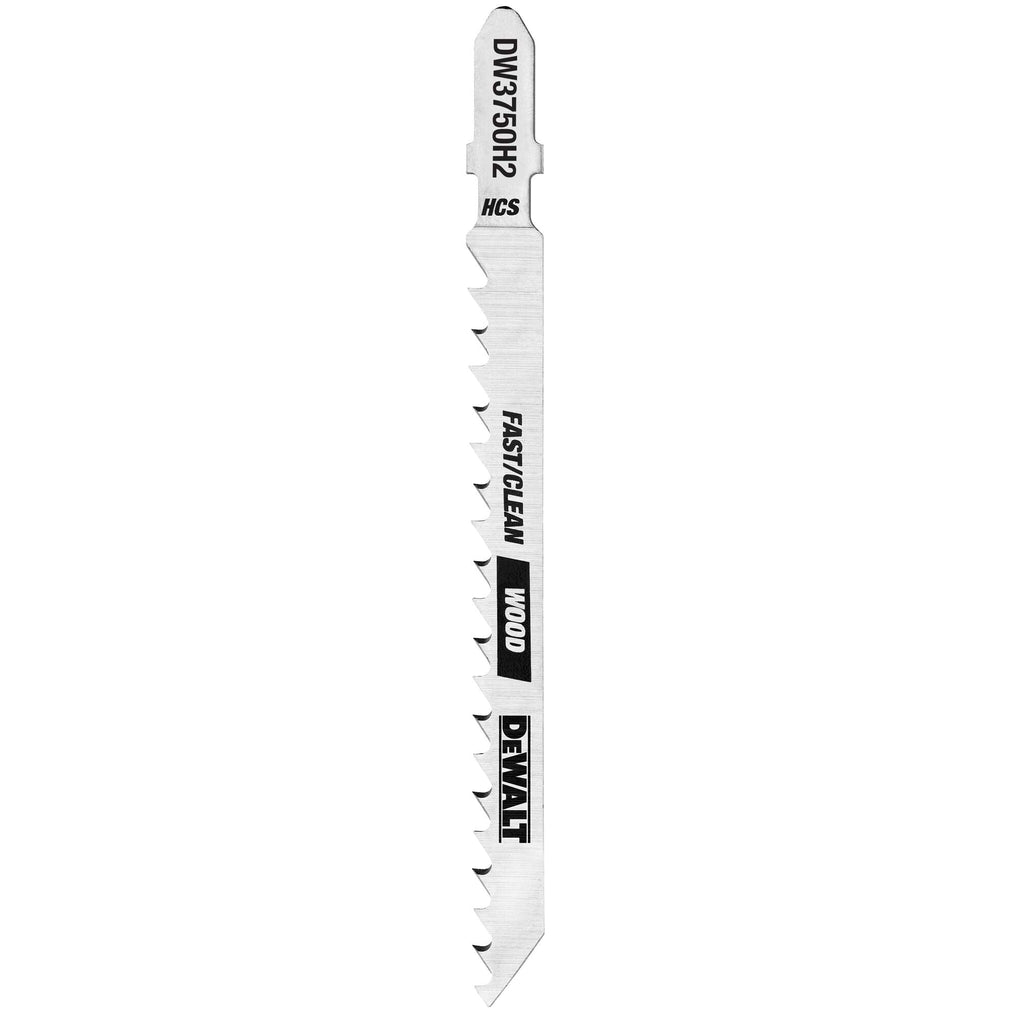 DeWalt DW3750H 4-Inch 6 Tpi Fast Wood Cut Hcs T-Shank Jig Saw Blade (5-Pack),Silver