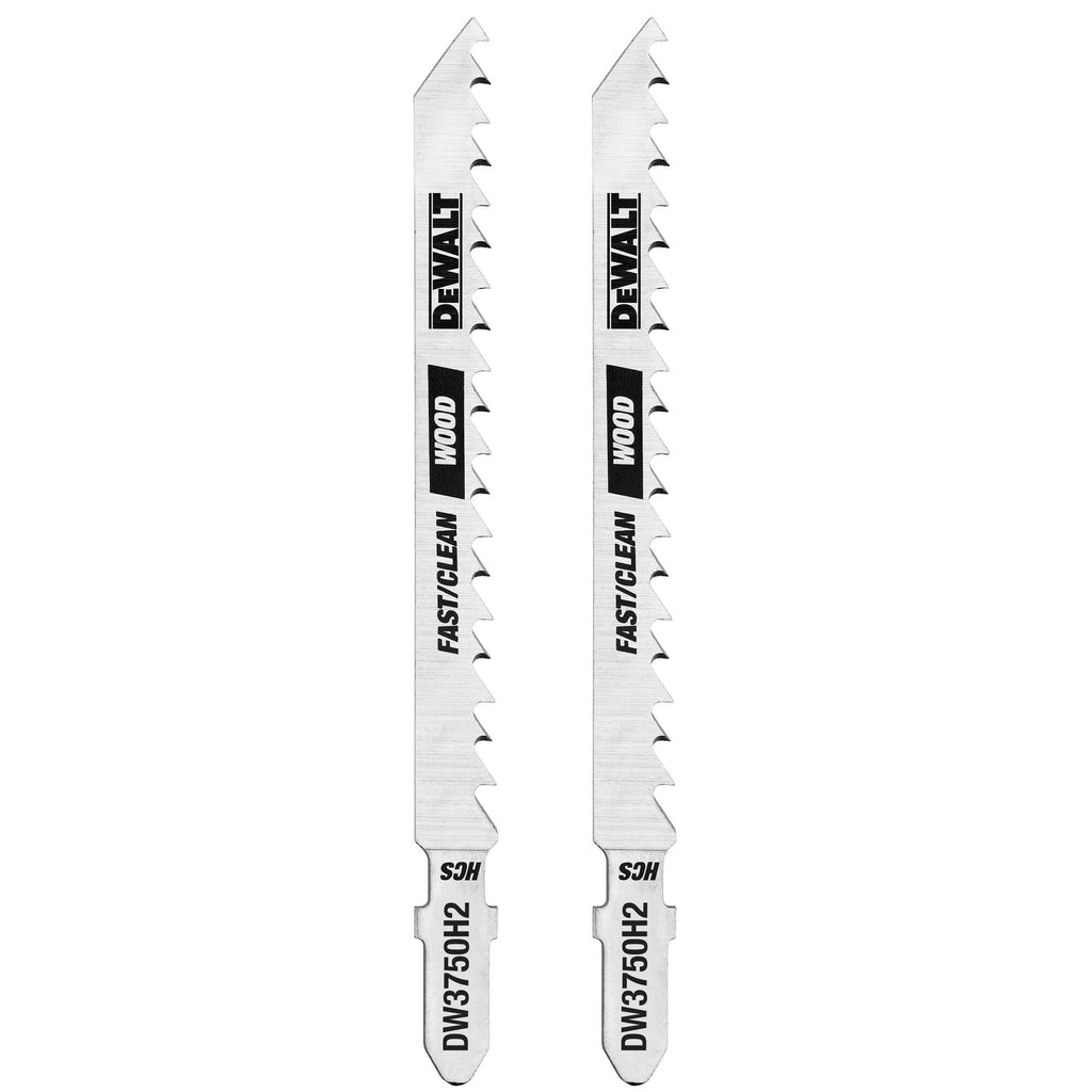 DeWalt DW3750H 4-Inch 6 Tpi Fast Wood Cut Hcs T-Shank Jig Saw Blade (5-Pack),Silver