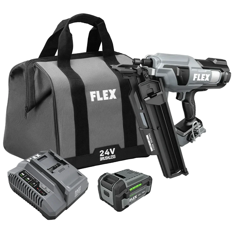 FLEX FX4351A-1C 21 Degree Framing Nailer Kit