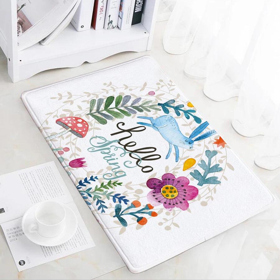 Floor Mat Customized Printed Bathroom Kitchen Carpets Doormats For Living Room Anti-Slip Tapete 40-60/50-80/45-120cm