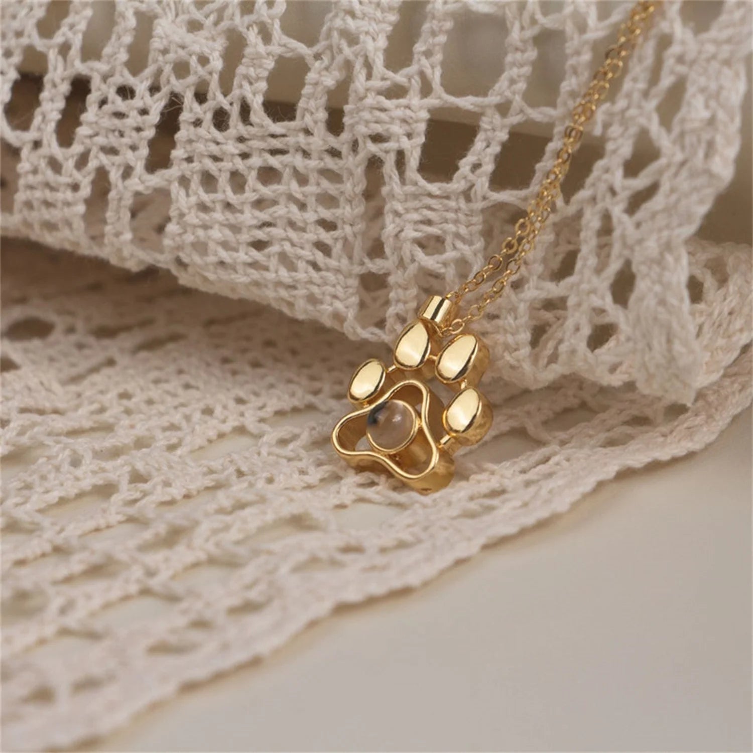 Projection Photo Necklace in Gold Silver Rose Gold Personalized 925 Sterling Silver Custom Family Couples Pet Photo Necklace
