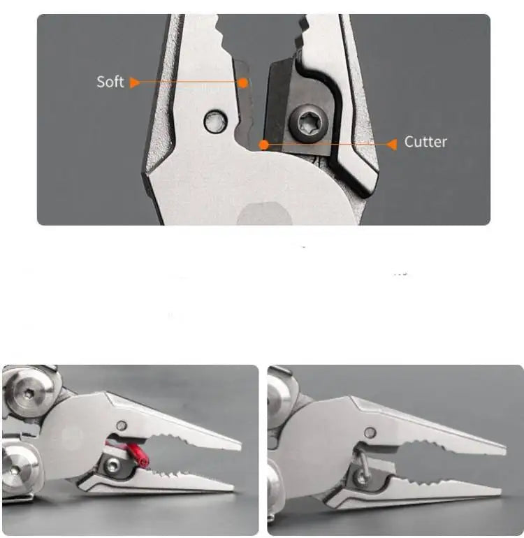 Daicamping DL10 Pocket Multi Folding Knife Plier Multi-purpose Clamp Outdoor EDC Multitools Survival Gear Clip Hand Tool Sets