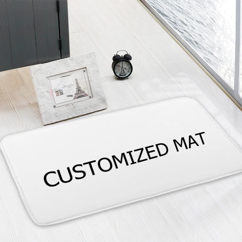 Floor Mat Customized Printed Bathroom Kitchen Carpets Doormats For Living Room Anti-Slip Tapete 40-60/50-80/45-120cm