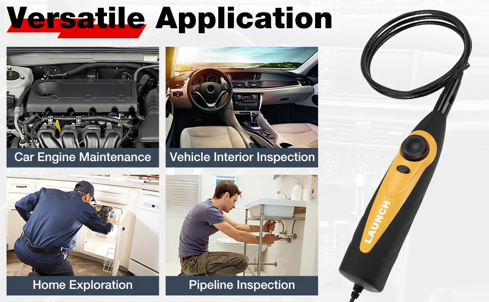 LAUNCH VSP-600 Borescope Inspection Camera IP67 Waterproof VSP600 Videoscope 5.5MM 6 LED Light for X431 Series USB Endoscope