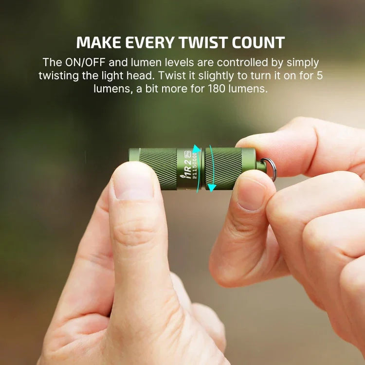 OLIGHT I1R2PROODG DIY Bundle i1R 2 Pro Keychain Flashlight - OD Green