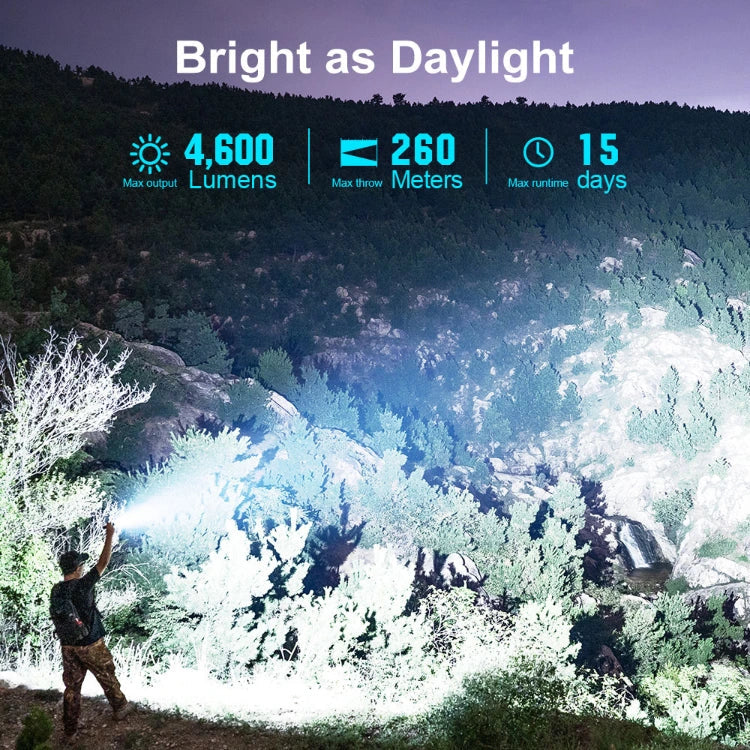 OLIGHT SEEKER4PRODTREGULAR Seeker 4 Pro High Power Flashlight - Desert Tan CW(5700~7000K)