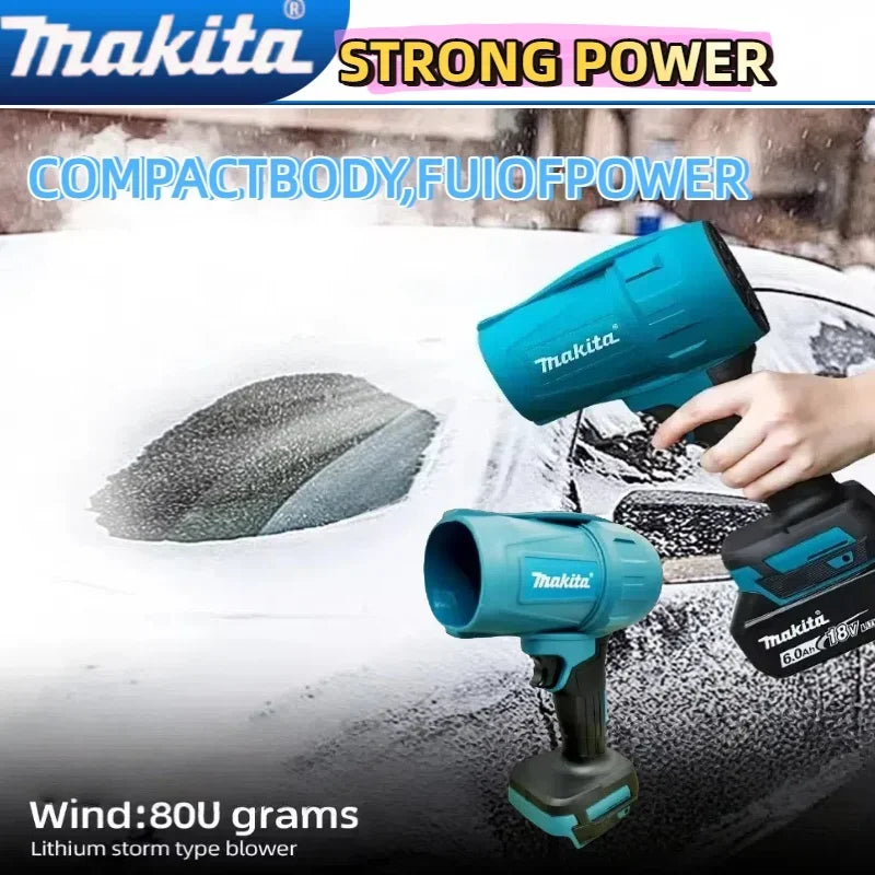 Makita Violent Blower Turbo Jet Fan 30000RPM  Electric Air Duster Wind Speed Turbo Rechargeable with Light Car Cleanin Tool