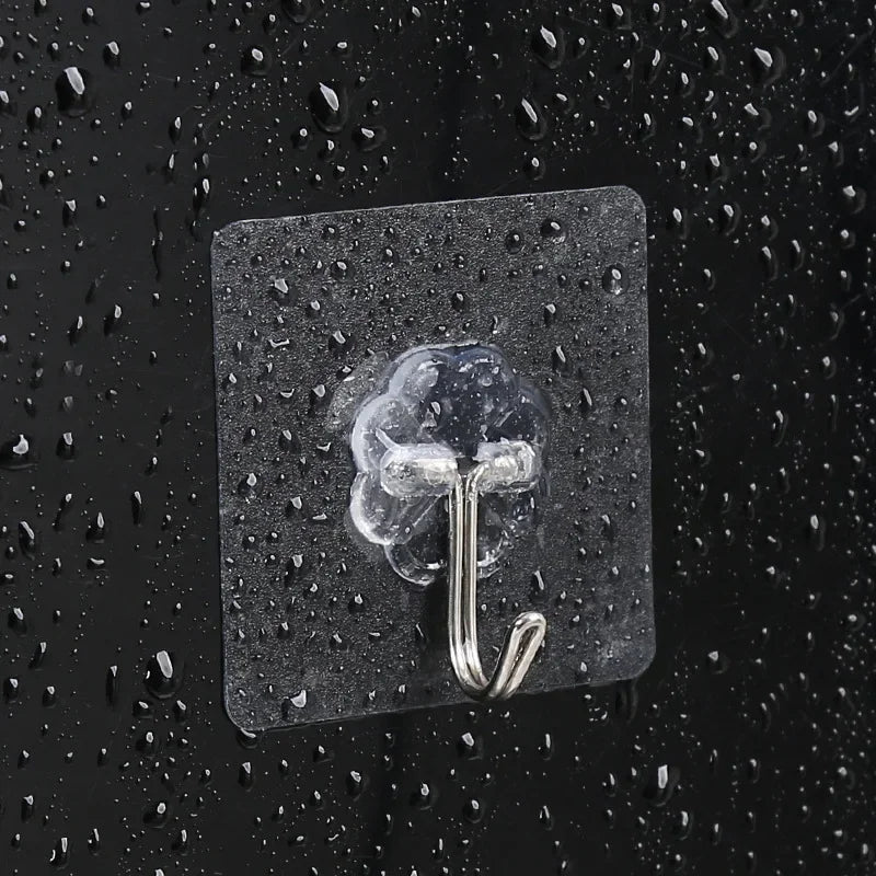 Transparent Wall Hooks Strong Self Adhesive Door Wall Hangers Hook Home Storage Hooks Suction Cup Heavy Load Hook Holder Racks