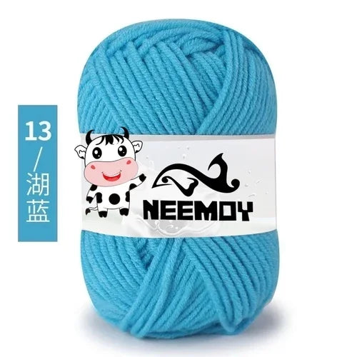 25g Neemoy New 4-strand Combed Milk Cotton Wool Ball Doll Blanket Hook Shoes Crochet Material Bag Wool Manual Weaving