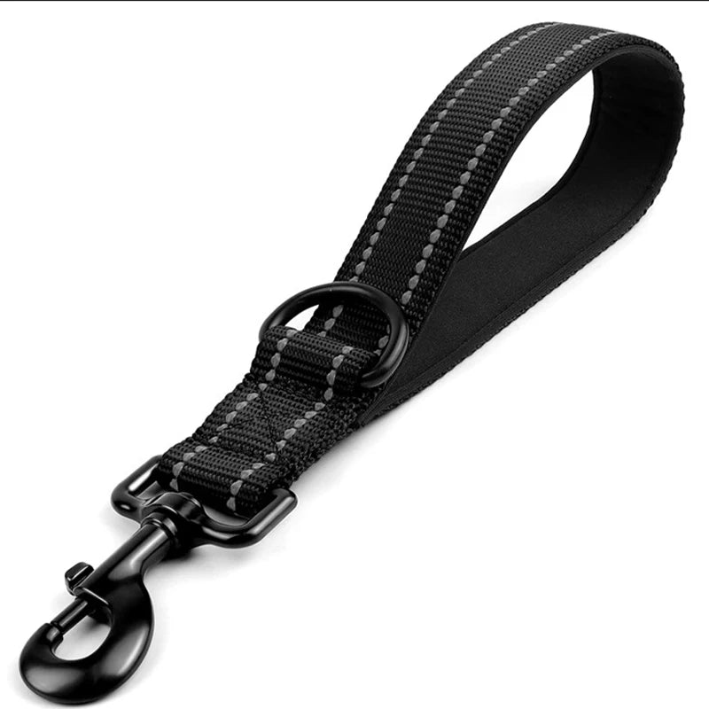 30/45/60cm Dog Leash Short Dogs Leash Nylon Leashes for Large Dog Walking With Zinc Alloy Lock Lockable 360 Degree Rotation