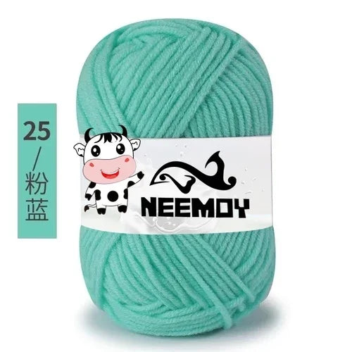 25g Neemoy New 4-strand Combed Milk Cotton Wool Ball Doll Blanket Hook Shoes Crochet Material Bag Wool Manual Weaving