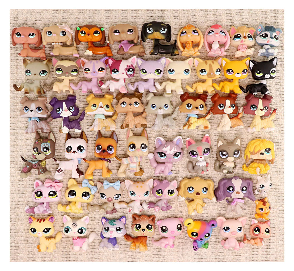 More Toys Lovely Pet Shop Shorthair Cat Dachshund Collie Deer Husky Wolf with Accessories Set