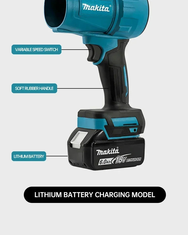 Makita Violent Blower Turbo Jet Fan 30000RPM  Electric Air Duster Wind Speed Turbo Rechargeable with Light Car Cleanin Tool