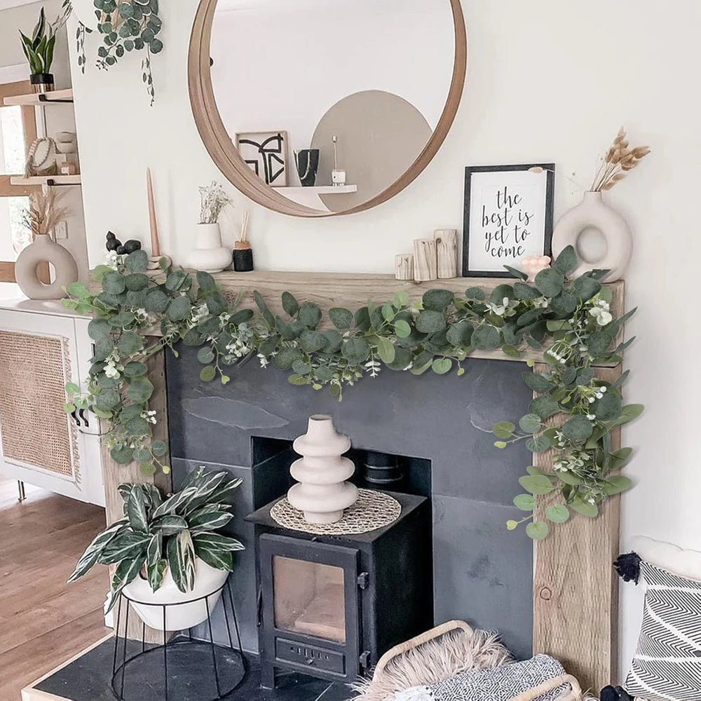 Greenery Foliage Vine Artificial plant christmas Accessories Wedding outdoor garden yard archway Decor Home table Wall Hanging