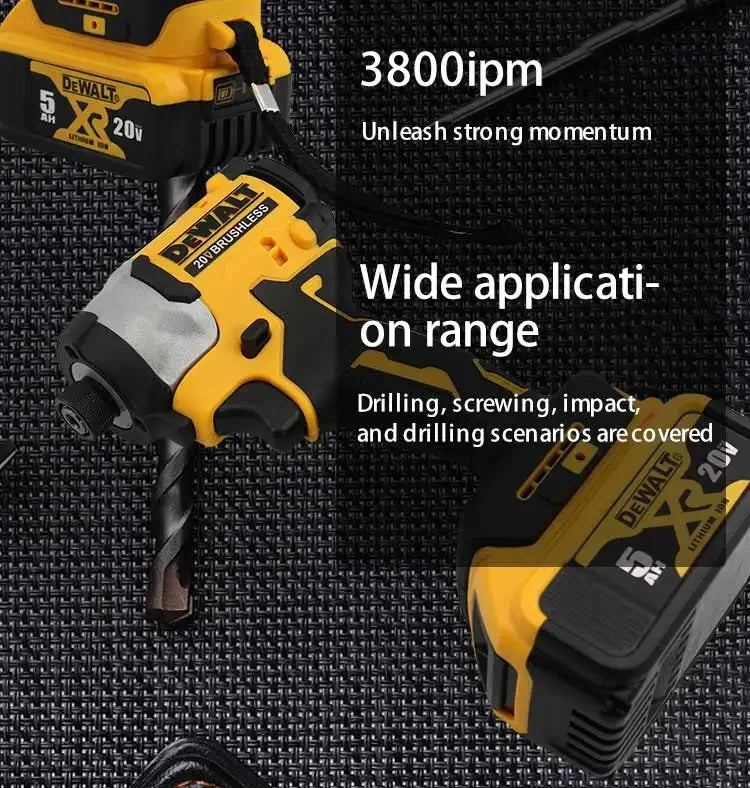 DEWALT DCF850 20V MAX Brushless Impact Driver 205NM 3-Speed 3250RPM 1/4" Hex Chuck PrecisionDrive Bare Tool