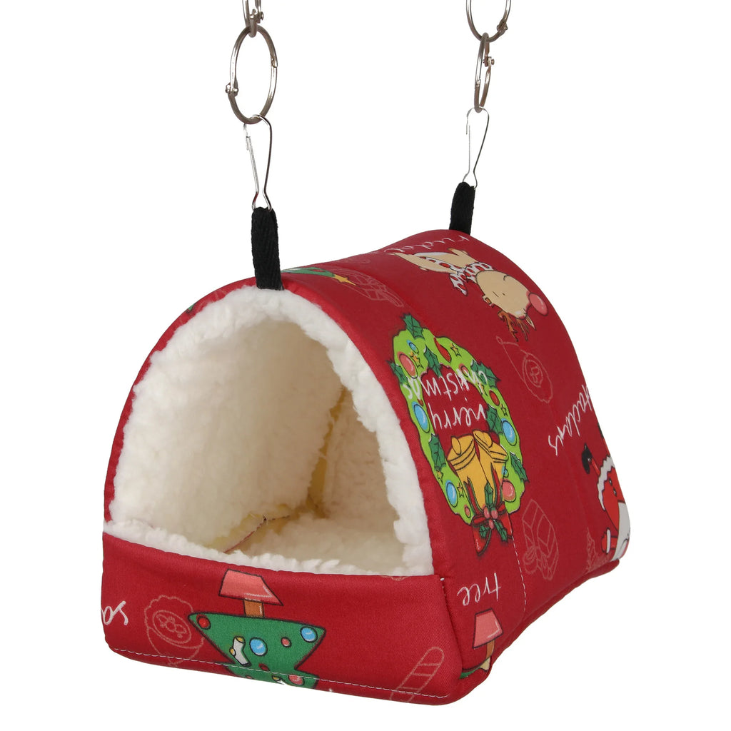 Parrot hamster nest, warm cotton nest, bird nest with thick velvet, winter pet, parrot hamster supplies
