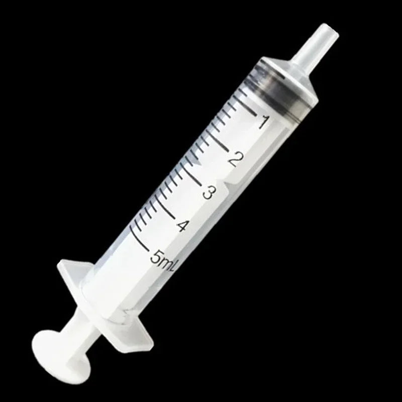 10x Disposable Plastic 5ml Syringes Without Needles for Laboratory Nutrition Measurement Small Pet Food Feeder (Without Needle)