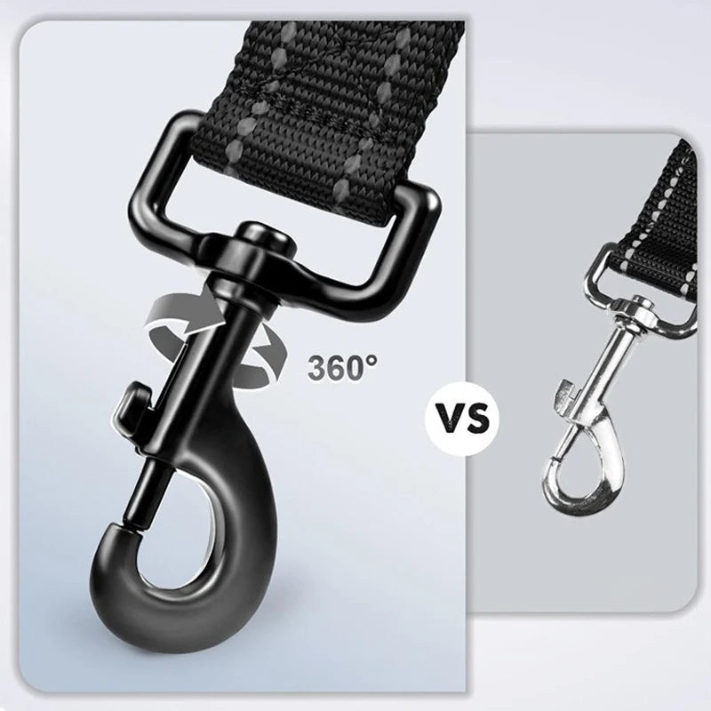 30/45/60cm Dog Leash Short Dogs Leash Nylon Leashes for Large Dog Walking With Zinc Alloy Lock Lockable 360 Degree Rotation