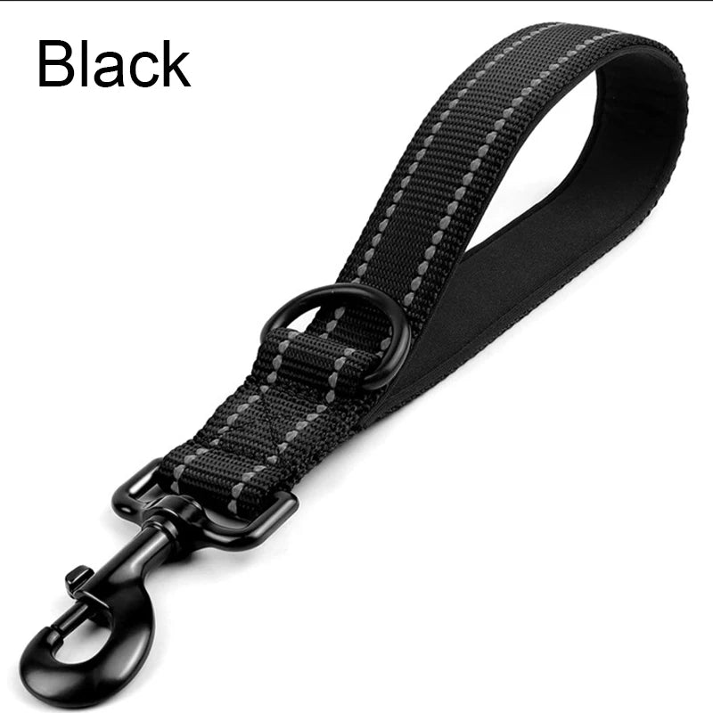 30/45/60cm Dog Leash Short Dogs Leash Nylon Leashes for Large Dog Walking With Zinc Alloy Lock Lockable 360 Degree Rotation