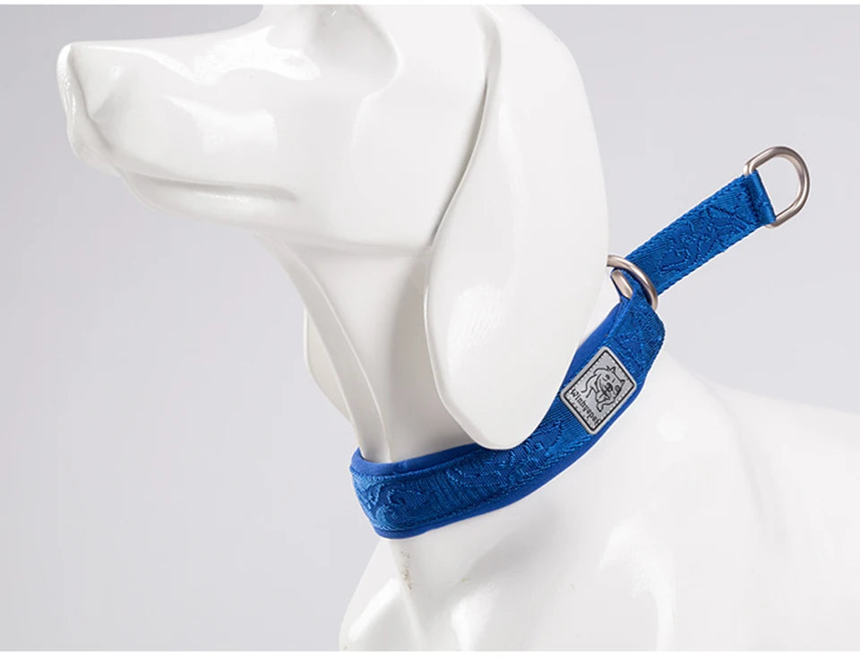 Winhyepet Pet Dog Collar P-chain No Pull Walking Traveling Light 3M Reflection Liner for Great & Small Puppy Bulldog  YC1851