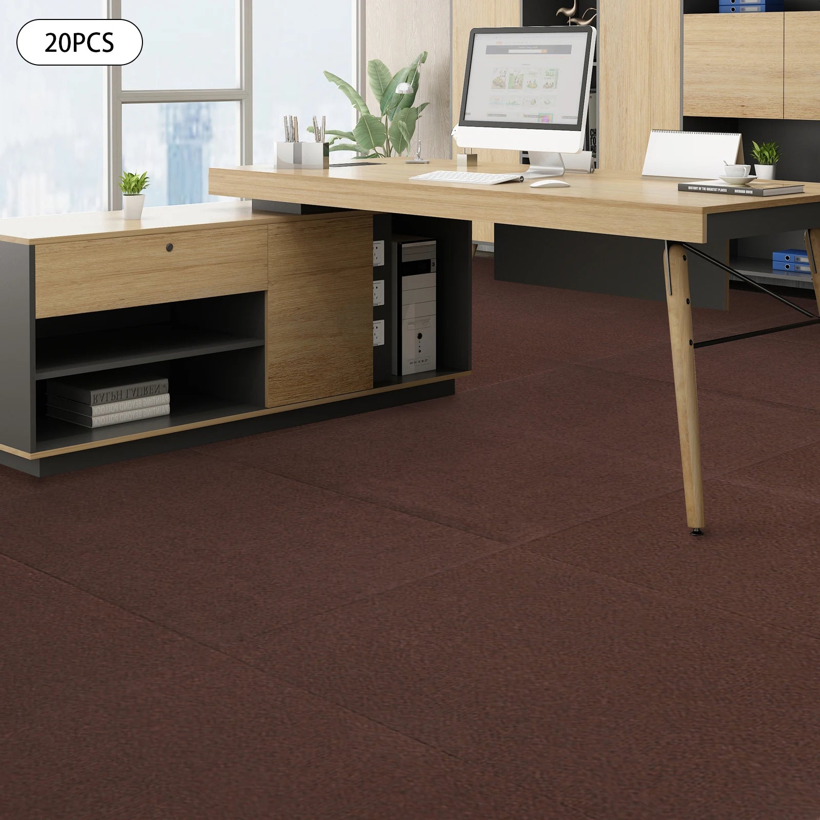 20Pcs Self-Adhesive Carpets Household Items Wrinkle Resistance for Restaurants/Homes/Corridors/Game Rooms