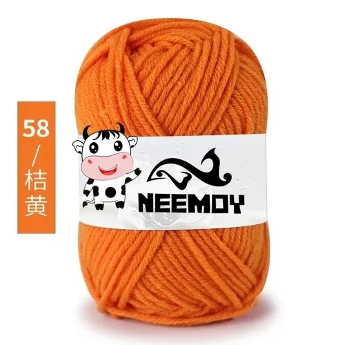 25g Neemoy New 4-strand Combed Milk Cotton Wool Ball Doll Blanket Hook Shoes Crochet Material Bag Wool Manual Weaving