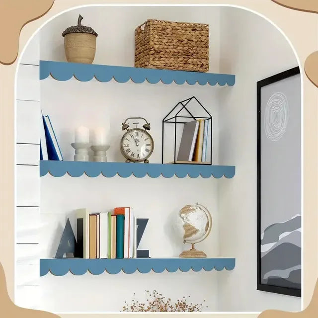 Home Essential Corrugated Wooden Decor Wall Table Shelf Ornament DIY Painting Graffiti Wooden Home Decoration Craft