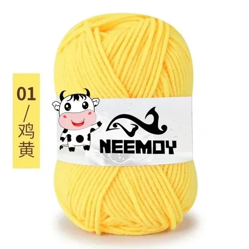 25g Neemoy New 4-strand Combed Milk Cotton Wool Ball Doll Blanket Hook Shoes Crochet Material Bag Wool Manual Weaving