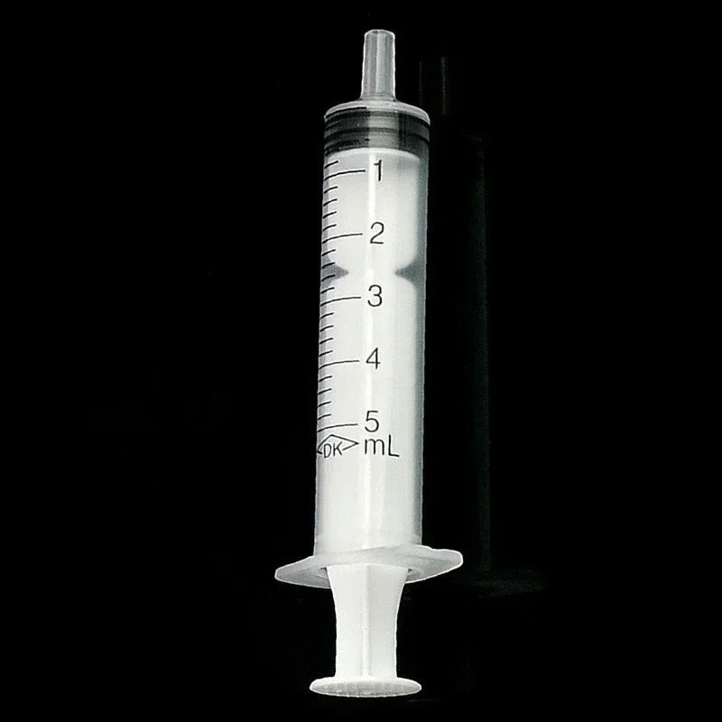10x Disposable Plastic 5ml Syringes Without Needles for Laboratory Nutrition Measurement Small Pet Food Feeder (Without Needle)