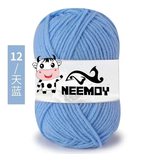 25g Neemoy New 4-strand Combed Milk Cotton Wool Ball Doll Blanket Hook Shoes Crochet Material Bag Wool Manual Weaving