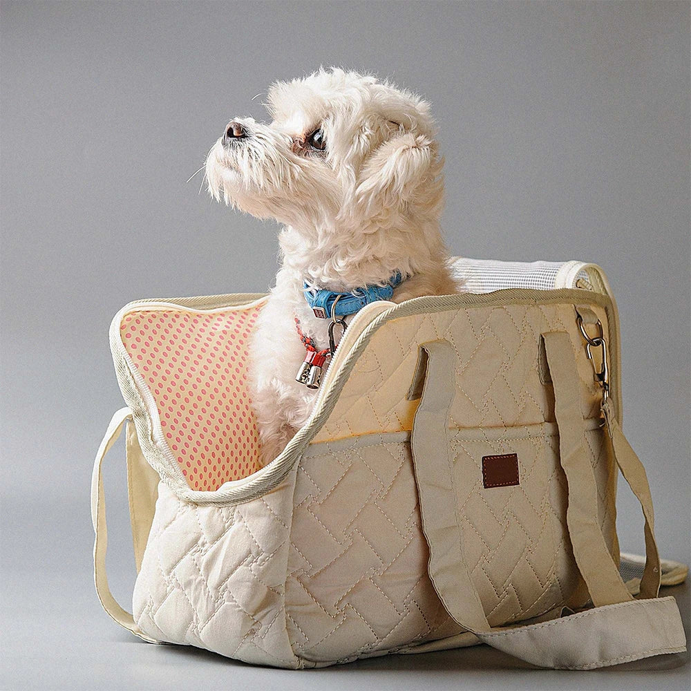Pet cat carrying bag Escape free portable multi-function pet bag Large capacity breathable cross-body bag portable soft bag zwq