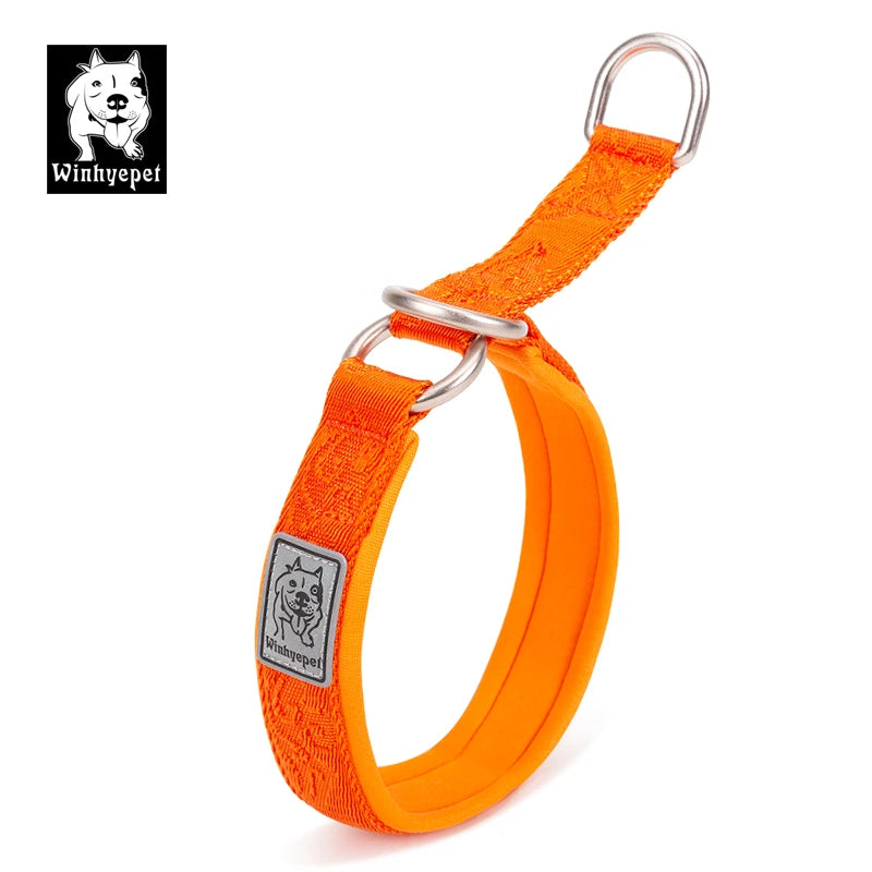 Winhyepet Pet Dog Collar P-chain No Pull Walking Traveling Light 3M Reflection Liner for Great & Small Puppy Bulldog  YC1851