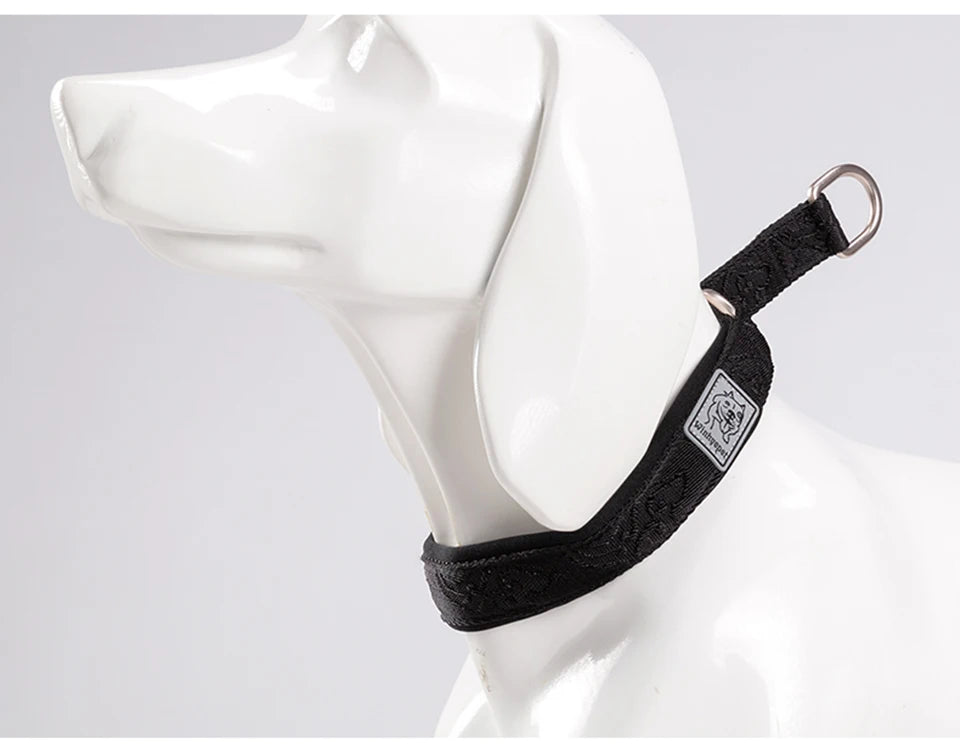 Winhyepet Pet Dog Collar P-chain No Pull Walking Traveling Light 3M Reflection Liner for Great & Small Puppy Bulldog  YC1851