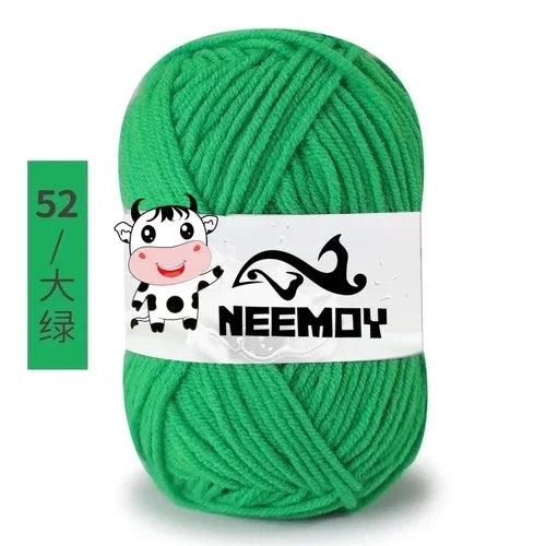 25g Neemoy New 4-strand Combed Milk Cotton Wool Ball Doll Blanket Hook Shoes Crochet Material Bag Wool Manual Weaving