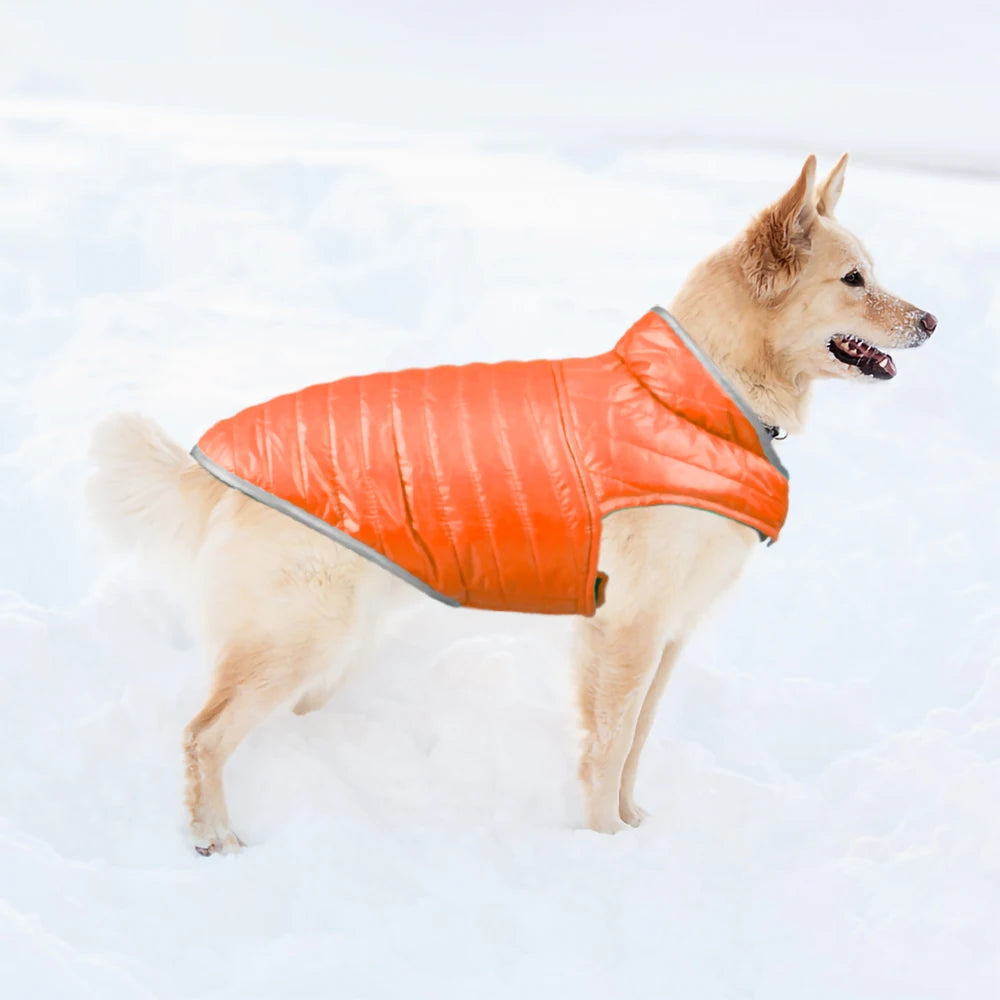 Winter Waterproof Pet Clothing Reversible Dog Clothes Reflective Puppy Jacket for Small Large Dogs Labrador French Bulldog Coat