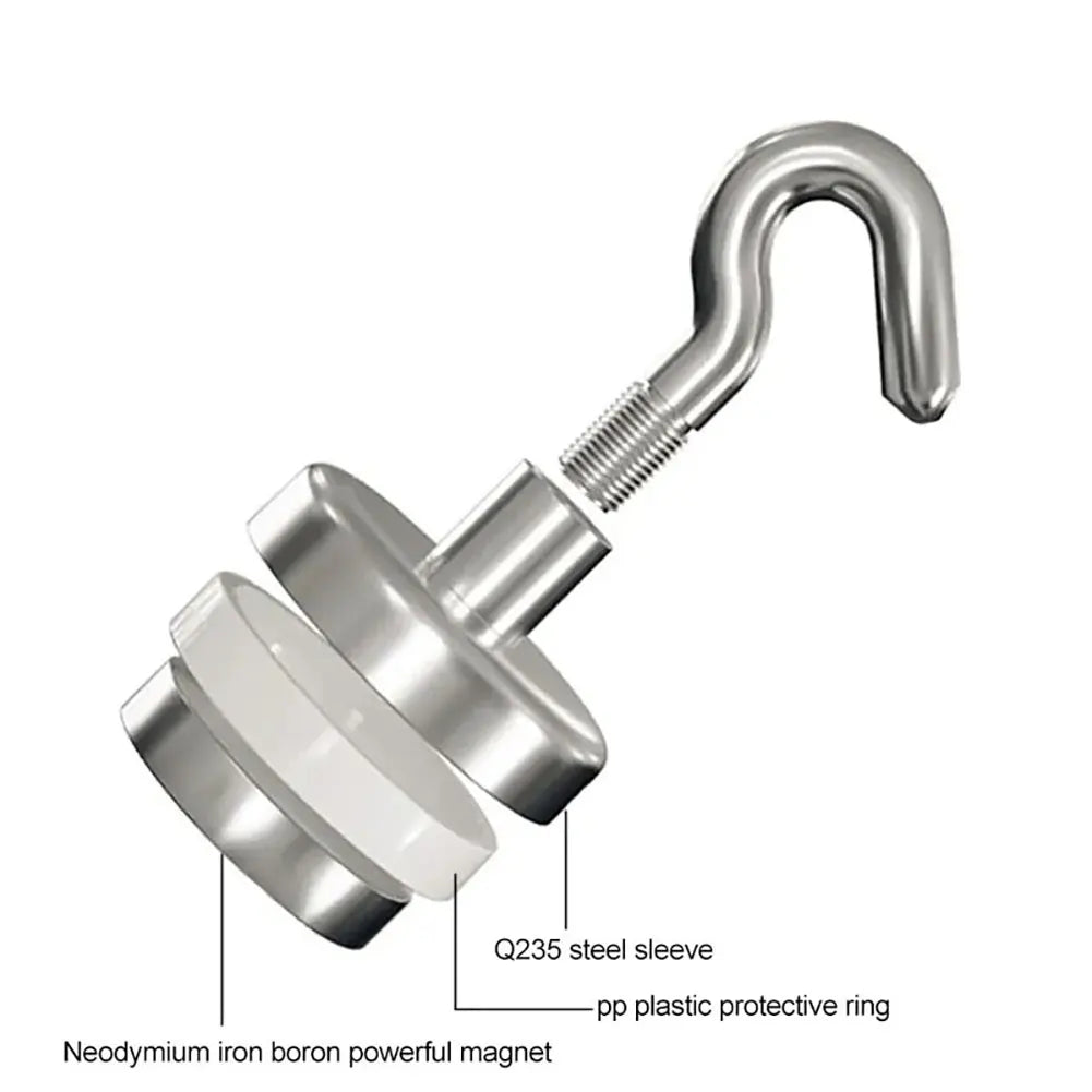10Pcs Strong Magnetic Hooks Punch free Practical Load Bearing Hook Thick Wall Storage For Indoor Outdoor Home Kitchen 2/12/34kg