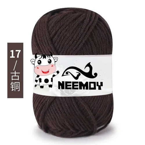 25g Neemoy New 4-strand Combed Milk Cotton Wool Ball Doll Blanket Hook Shoes Crochet Material Bag Wool Manual Weaving