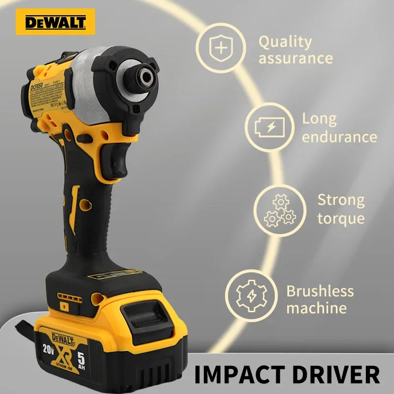 DEWALT DCF850 20V MAX Brushless Impact Driver 205NM 3-Speed 3250RPM 1/4" Hex Chuck PrecisionDrive Bare Tool