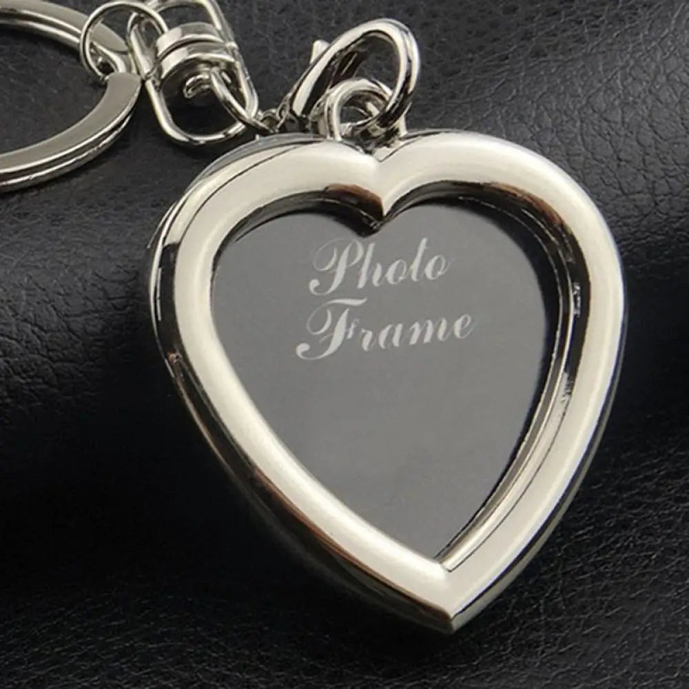 Creative Key Chain Mini Heart Square Round Oval Insert Photo Frame Rotary Keychain Keyring Women Gifts