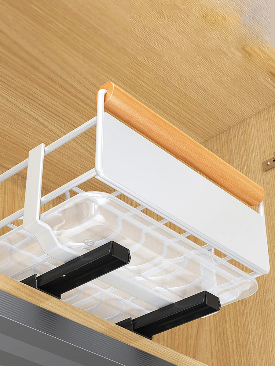 Telescopic Drawer, Kitchen Storage Shelf Bowls Dishes Draining Basket, Extendable Metal Slide Out Organiser For Cupboard Cabinet