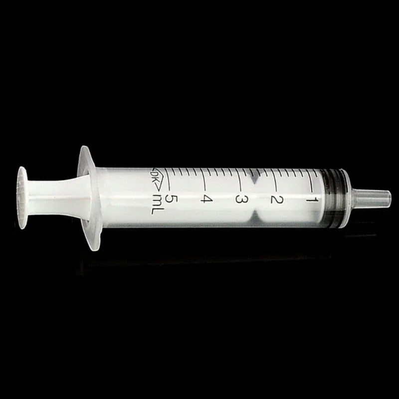 10x Disposable Plastic 5ml Syringes Without Needles for Laboratory Nutrition Measurement Small Pet Food Feeder (Without Needle)