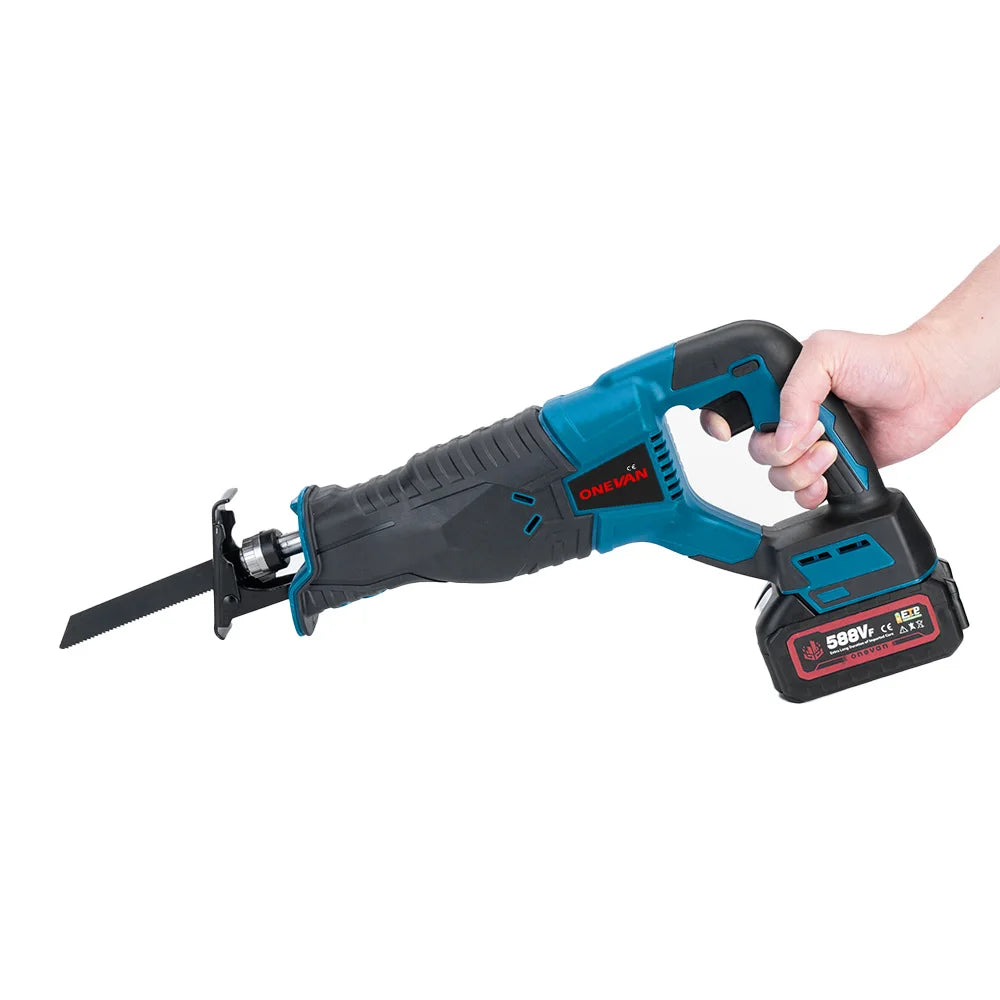 ONEVAN 3000W Brushless Cordless Reciprocating Saw Electric Chainsaw Cut Saw Wood Metal Pipe Cutting Tools For Makita Battery Pin