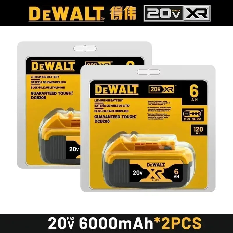 DeWALT Original Battery 20V 5.0Ah 6.0Ah MAX FlexVolt for DCB606 DCB205 DCB206 DCB209 DCB182 Power Tool with Charger