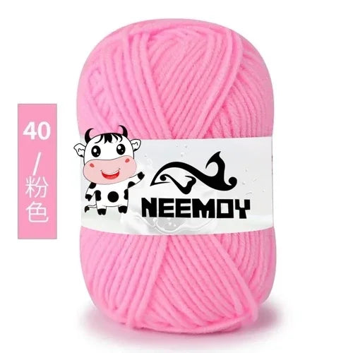 25g Neemoy New 4-strand Combed Milk Cotton Wool Ball Doll Blanket Hook Shoes Crochet Material Bag Wool Manual Weaving
