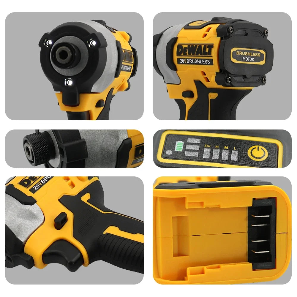 DEWALT DCF850 20V MAX Brushless Impact Driver 205NM 3-Speed 3250RPM 1/4" Hex Chuck PrecisionDrive Bare Tool