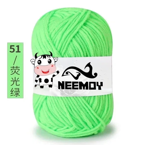 25g Neemoy New 4-strand Combed Milk Cotton Wool Ball Doll Blanket Hook Shoes Crochet Material Bag Wool Manual Weaving